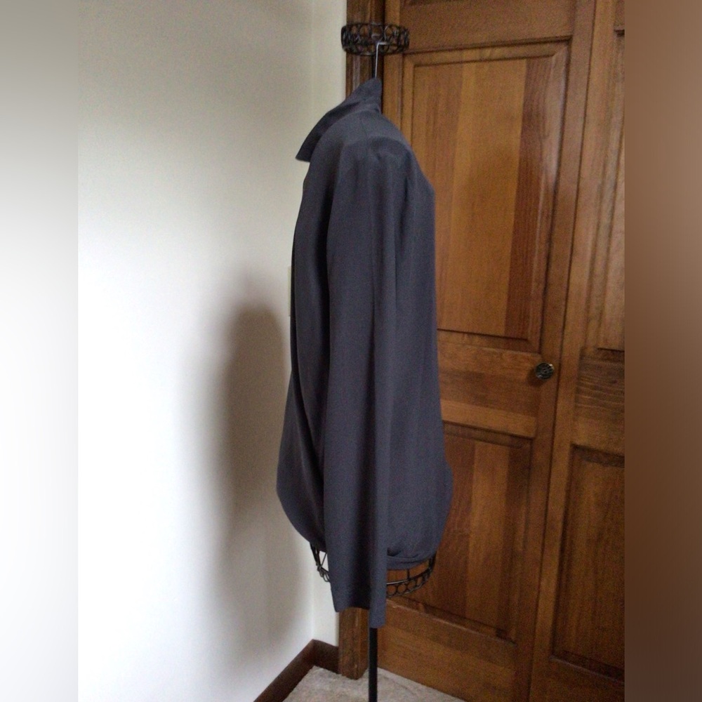Humanoid slate grey silk blouse, XS - Picture 2 of 7